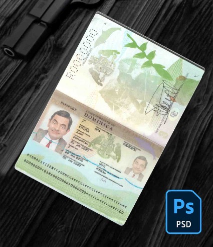 Dominica passport new 2019-present PSD